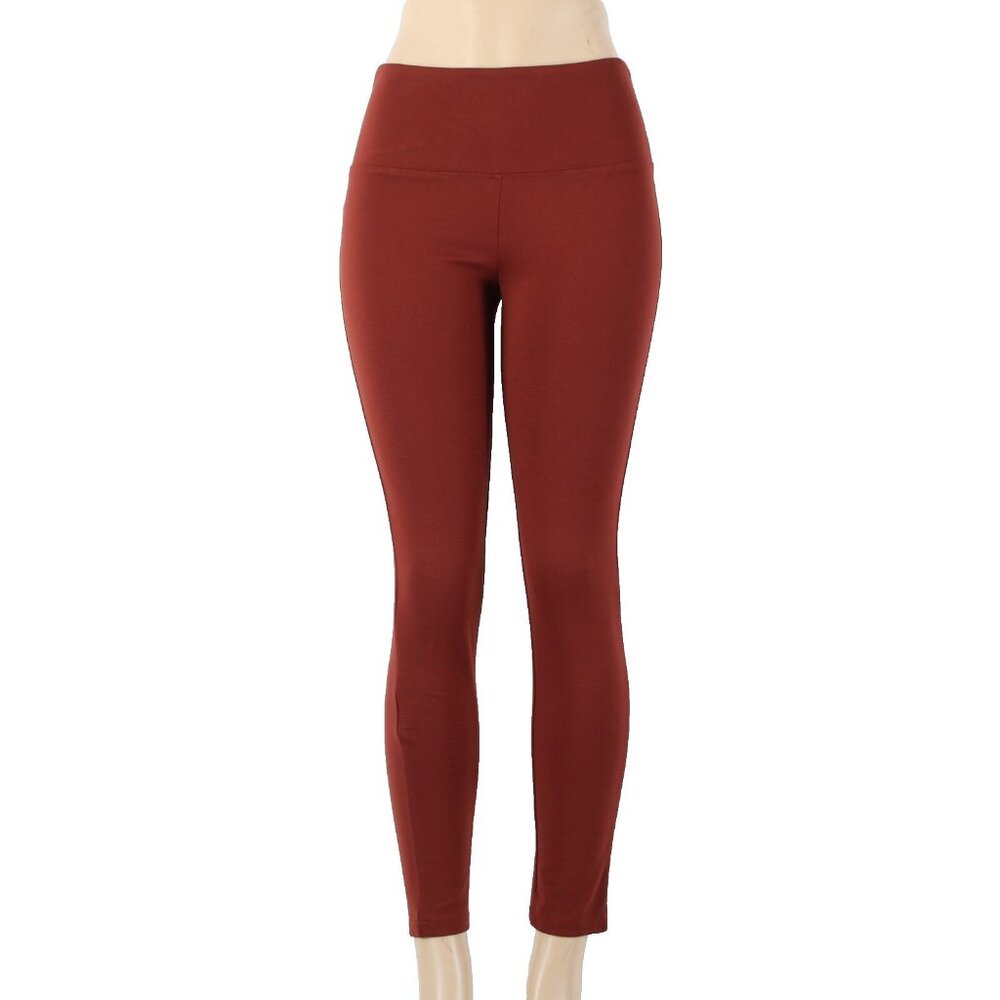 Alexander Jordan Sz S x 27 Rust Brown Pull On Tummy Control Rayon Legging Pant